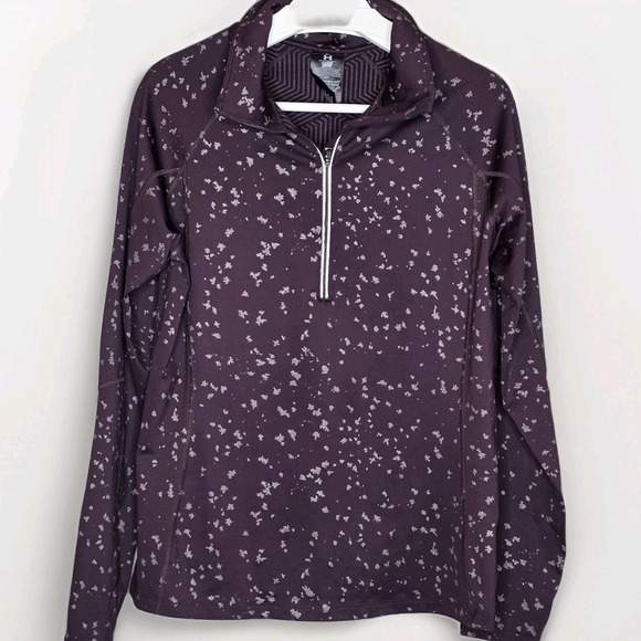 Under Armour Coldgear Pullover Womens X Large 1/4 Zip Fitted Purple Athleisure - Picture 1 of 5
